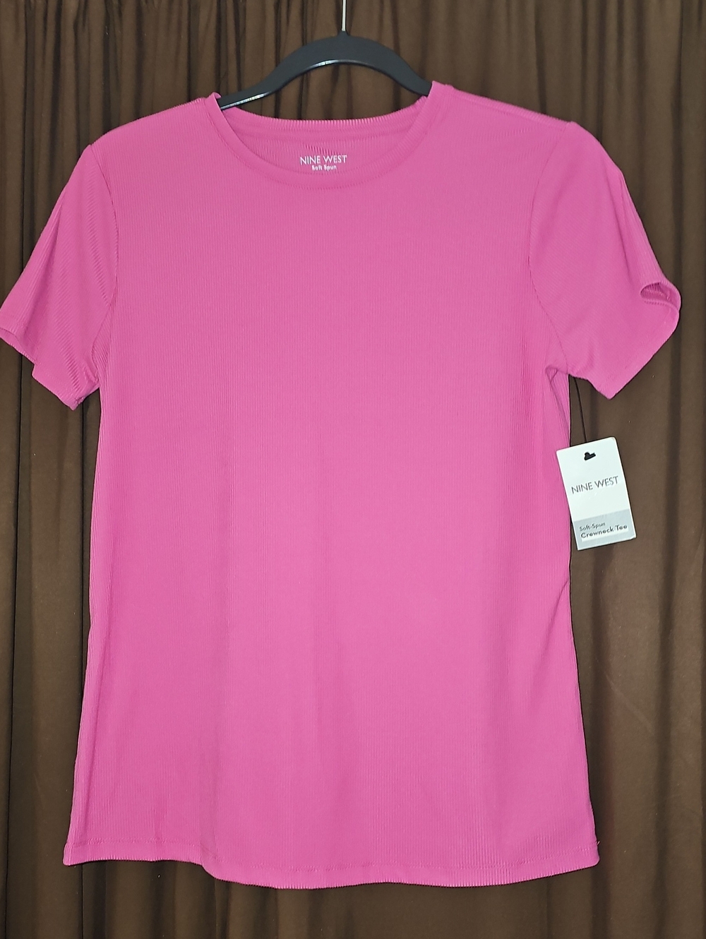 Nine West Hot Pink Short Sleeve Crewneck Tee